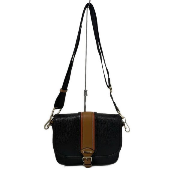 Auth Burberry - 3799403 Dark Brown Light Brown Orange Leather Shoulder Bag - Picture 1 of 8